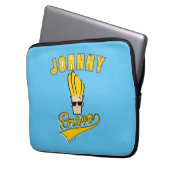 Johnny Bravo Collegiate Graphic Laptopschutzhülle (Vorderseite Links)