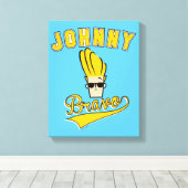Johnny Bravo Collegiate Graphic Leinwanddruck (Insitu (Holzboden))