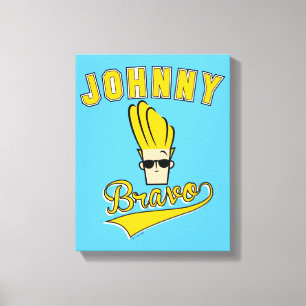Johnny Bravo Collegiate Graphic Leinwanddruck