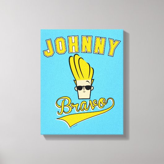 Johnny Bravo Collegiate Graphic Leinwanddruck (Vorderseite)
