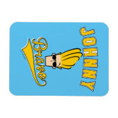 Johnny Bravo Collegiate Graphic Magnet (Horizontal)