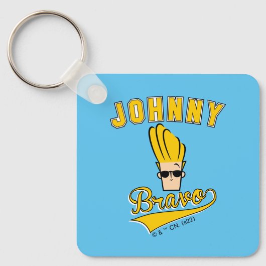 Johnny Bravo Collegiate Graphic Schlüsselanhänger (Vorderseite)