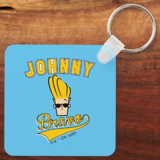Johnny Bravo Collegiate Graphic Schlüsselanhänger (Rückseite)