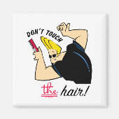 Johnny Bravo Comb Dont Touch The Hair  Magnet (Vorne)