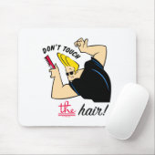 Johnny Bravo Comb Dont Touch The Hair  Mousepad (Mit Mouse)