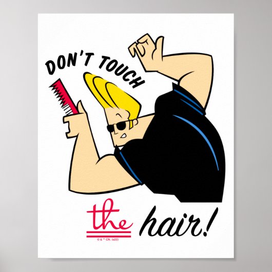 Johnny Bravo Comb Dont Touch The Hair  Poster (Vorne)