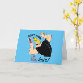 Johnny Bravo Comb - Touch nicht die Haare! Karte (Gelbe Blume)