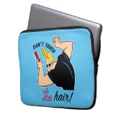 Johnny Bravo Comb - Touch nicht die Haare! Laptopschutzhülle (Vorderseite Links)