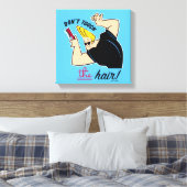 Johnny Bravo Comb - Touch nicht die Haare! Leinwanddruck (Insitu (Schlafzimmer))