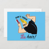 Johnny Bravo Comb - Touch nicht die Haare! Postkarte (Vorne/Hinten)