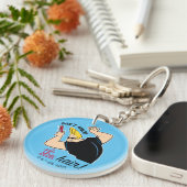 Johnny Bravo Comb - Touch nicht die Haare! Schlüsselanhänger (Vorderseite rechts)