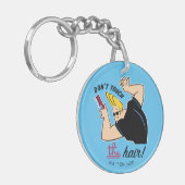 Johnny Bravo Comb - Touch nicht die Haare! Schlüsselanhänger (Vorderseite links)