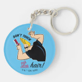 Johnny Bravo Comb - Touch nicht die Haare! Schlüsselanhänger (Rückseite)