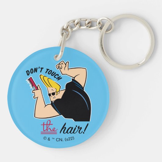 Johnny Bravo Comb - Touch nicht die Haare! Schlüsselanhänger (Rückseite)