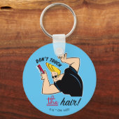 Johnny Bravo Comb - Touch nicht die Haare! Schlüsselanhänger (Vorderseite)