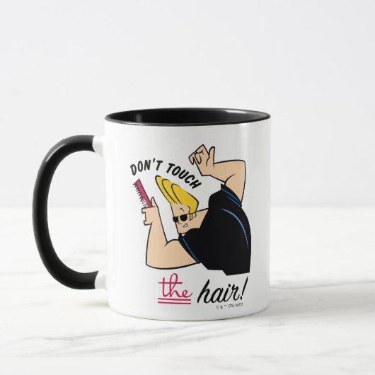Johnny Bravo Comb - Touch nicht die Haare! Tasse (Links)