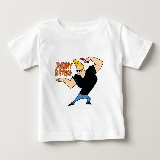 Johnny Bravo Combing Hair Baby T-shirt (Vorderseite)