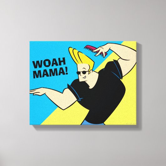 Johnny Bravo Combing Hair Leinwanddruck (Vorderseite)