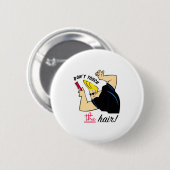Johnny Bravo Don't Touch The Hair! Button (Vorne & Hinten)