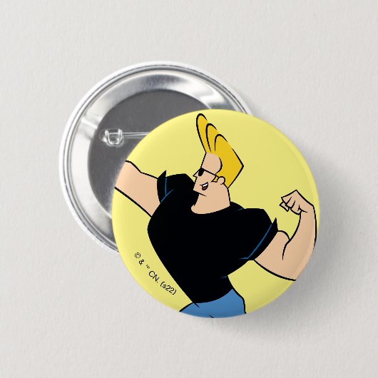 Johnny Bravo Flexing Button (Vorne & Hinten)