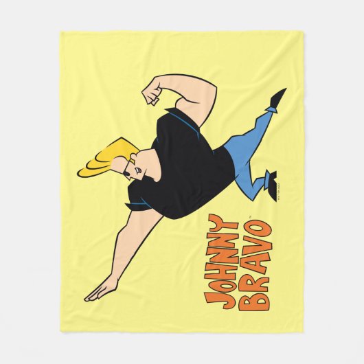Johnny Bravo Flexing Fleecedecke (Vorderseite)