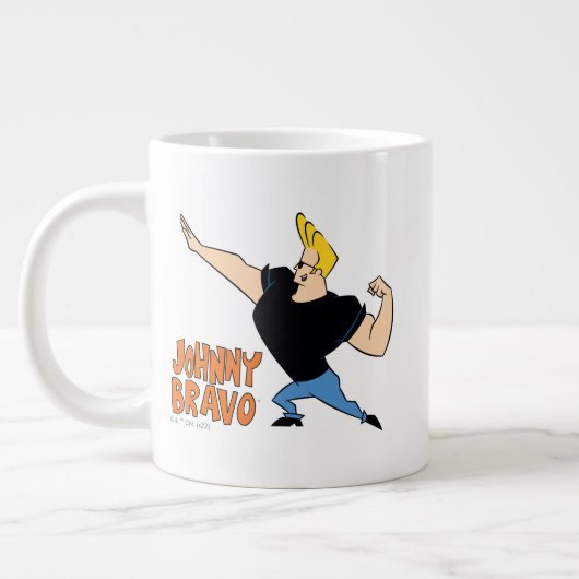 Johnny Bravo Flexing Jumbo-Tasse (Links)