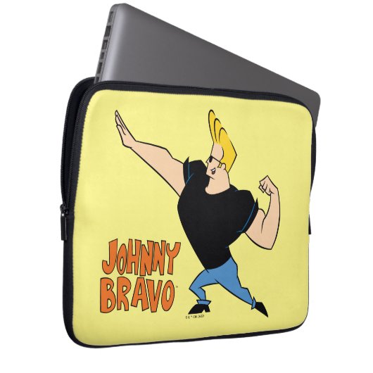 Johnny Bravo Flexing Laptopschutzhülle (Vorne Rechts)