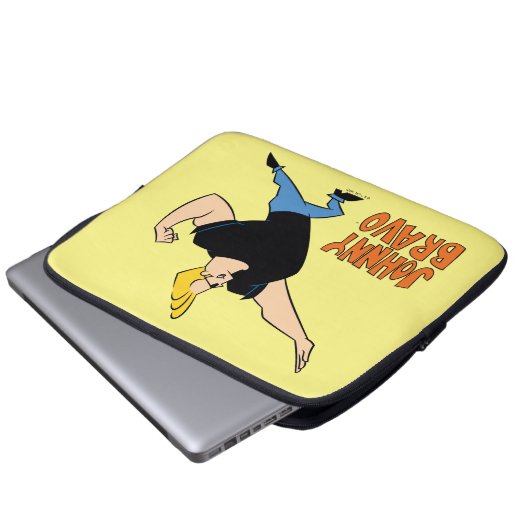 Johnny Bravo Flexing Laptopschutzhülle (Vorne Knopf)