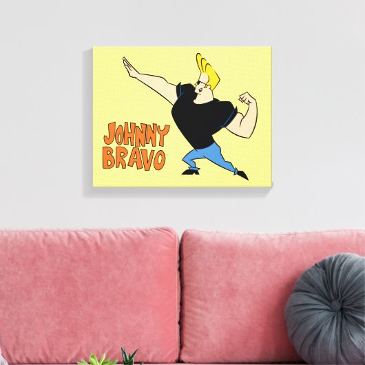 Johnny Bravo Flexing Leinwanddruck (Insitu (Wohnzimmer))