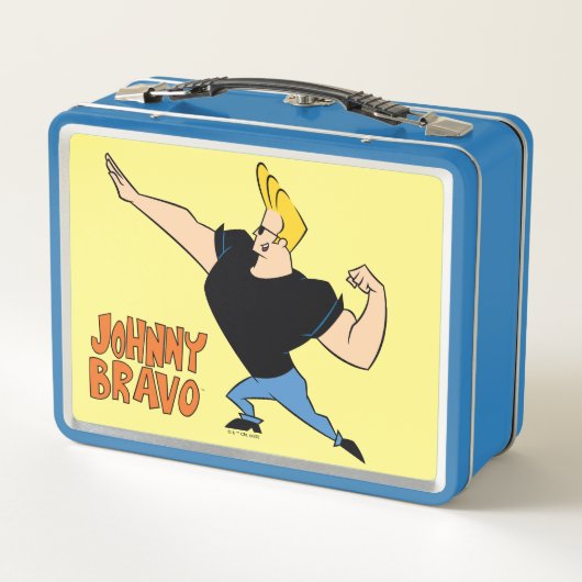 Johnny Bravo Flexing Metall Brotdose (Rückseite)