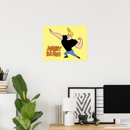 Johnny Bravo Flexing Poster (Heimbüro)