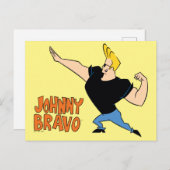 Johnny Bravo Flexing Postkarte (Vorne/Hinten)