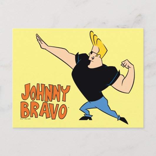 Johnny Bravo Flexing Postkarte (Vorderseite)