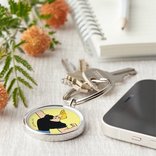 Johnny Bravo Flexing Schlüsselanhänger (Seite)