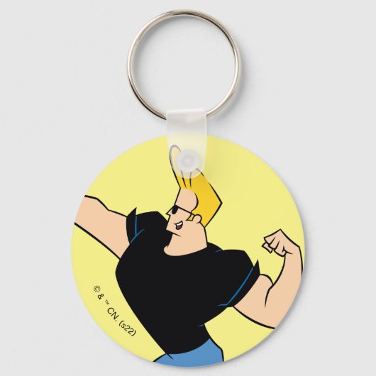 Johnny Bravo Flexing Schlüsselanhänger (Vorderseite)