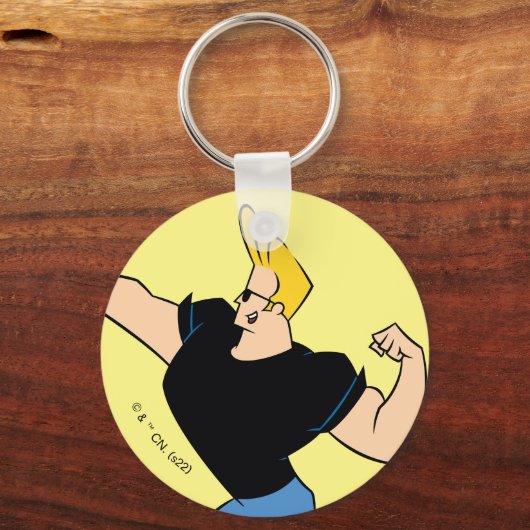 Johnny Bravo Flexing Schlüsselanhänger (Vorderseite)