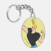 Johnny Bravo Flexing Schlüsselanhänger (Vorderseite links)