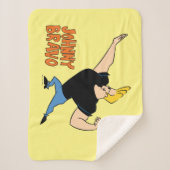 Johnny Bravo Flexing Sherpadecke (Vorderseite)