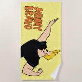 Johnny Bravo Flexing Strandtuch (Vorderseite)