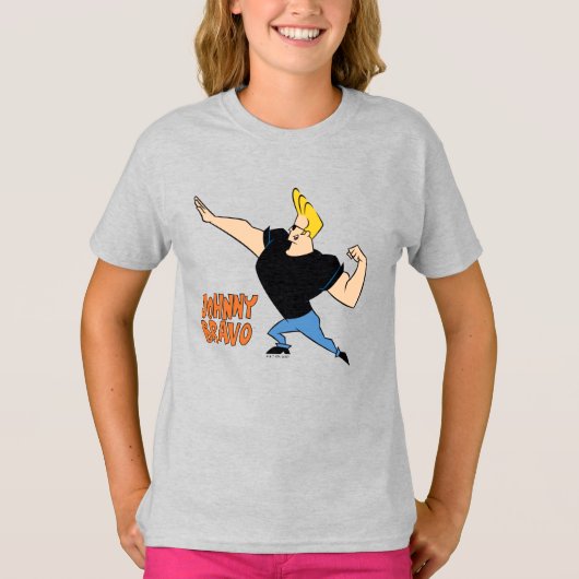 Johnny Bravo Flexing T-Shirt (Vorderseite)