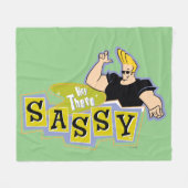 Johnny Bravo - Hey Da Sassy Fleecedecke (Vorderseite (Horizontal))