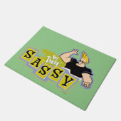 Johnny Bravo - Hey Da Sassy Fußmatte (Schrägansicht)