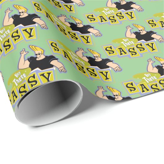 Johnny Bravo - Hey Da Sassy Geschenkpapier (Rolleneckpunkt)