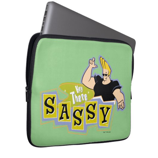 Johnny Bravo - Hey Da Sassy Laptopschutzhülle (Vorne Rechts)