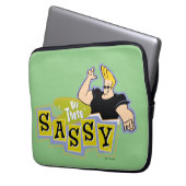 Johnny Bravo - Hey Da Sassy Laptopschutzhülle (Vorderseite Links)