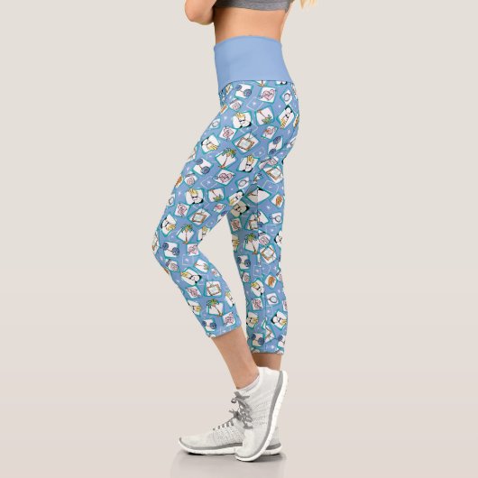 Johnny Bravo Icon Pattern Capri Leggings (Links)