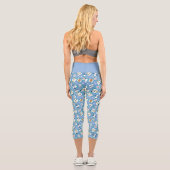 Johnny Bravo Icon Pattern Capri Leggings (Rückseite)