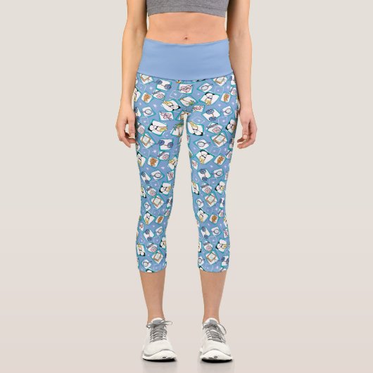 Johnny Bravo Icon Pattern Capri Leggings (Vorderseite)