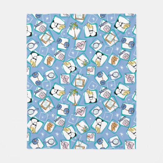 Johnny Bravo Icon Pattern Fleecedecke (Vorderseite)