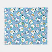 Johnny Bravo Icon Pattern Fleecedecke (Vorderseite (Horizontal))